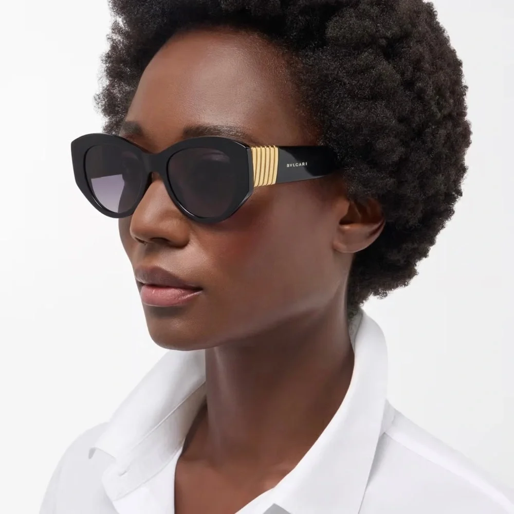 ✨ NWT Bvlgari Tortoise Shell Sunglasses Gold Tubogas BV40050I - Authentic ✨